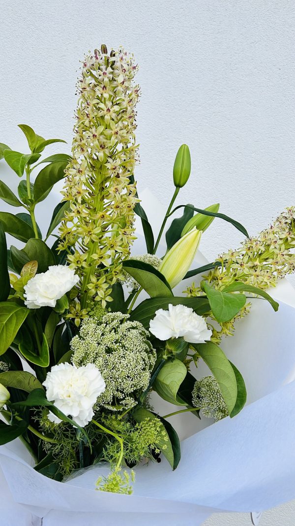 White & Green Florals